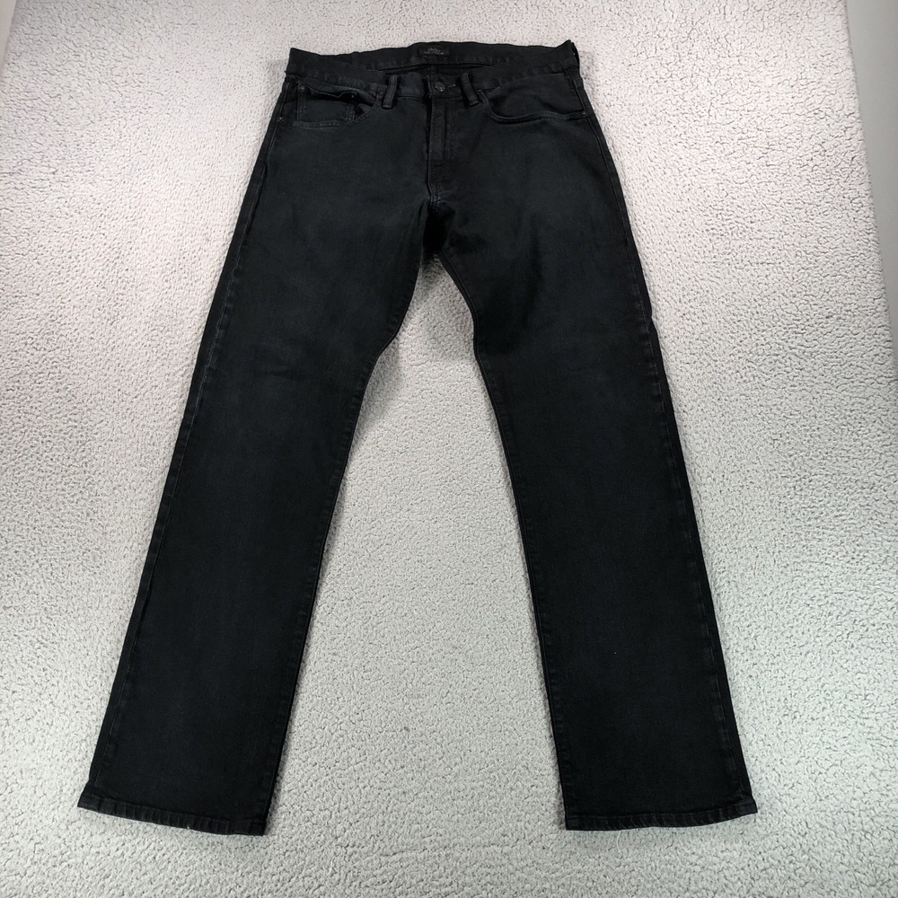 Polo Ralph Lauren‎ Jeans Mens 32x32 (Fits 34x32) Black Classic Fit Stretch Denim